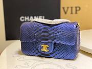 Chanel Classic Blue Python Mini Bag - 3