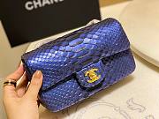 Chanel Classic Blue Python Mini Bag - 5