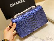 Chanel Classic Blue Python Mini Bag - 4