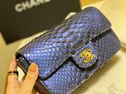 Chanel Classic Blue Python Mini Bag - 6