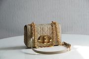 Dior Caro Small Beige Cannage Leather Bag - 1