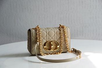 Dior Caro Small Beige Cannage Leather Bag