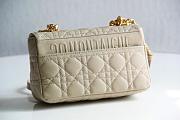 Dior Caro Small Beige Cannage Leather Bag - 2