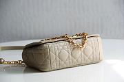 Dior Caro Small Beige Cannage Leather Bag - 4