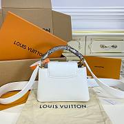 Louis Vuitton BB Capucines snake leather handle white bag - 6