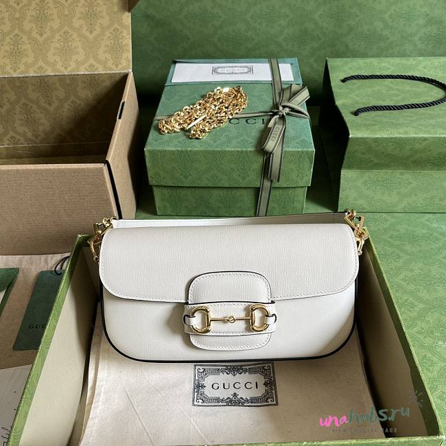 Gucci Horsebit 1955 white shoulder bag - 1