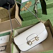 Gucci Horsebit 1955 white shoulder bag - 6