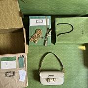 Gucci Horsebit 1955 white shoulder bag - 2