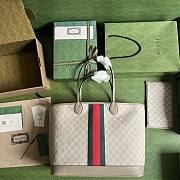 Gucci White Beige Ophidia GG Large Tote - 4