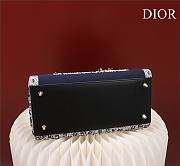 Dior Medium Lady Blue Satin with Bead Embroidery Bag - 6