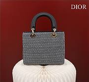 Dior Medium Lady Star Satin with Bead Embroidery Bag - 4