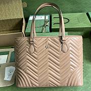 Gucci Beige GG Marmont Large Tote - 1