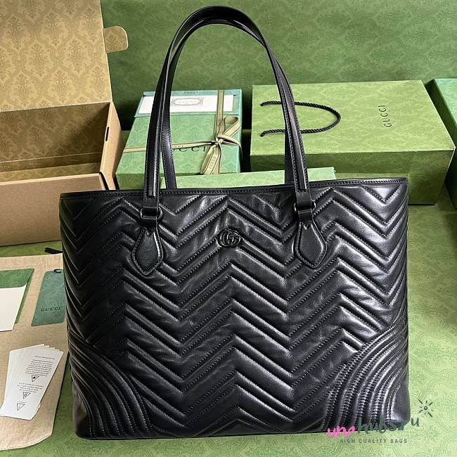 Gucci Black GG Marmont Large Tote - 1