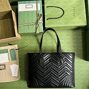 Gucci Black GG Marmont Large Tote - 2