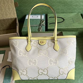 Gucci Yellow Medium GG Ophidia Tote