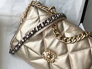 Chanel 19 golden leather large bag - 4