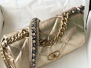 Chanel 19 golden leather large bag - 5