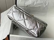 Chanel 19 silver leather large bag - 6