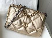 Chanel 19 golden leather large bag - 1