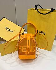 Fendi MON TRESOR net orange leather bag - 1