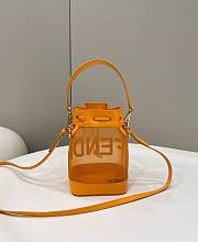 Fendi MON TRESOR net orange leather bag - 6