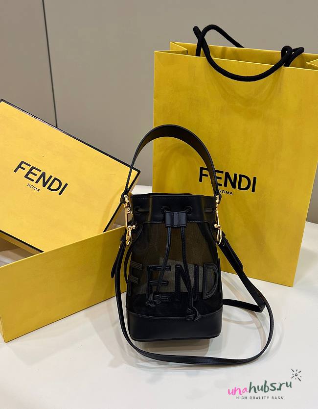 Fendi MON TRESOR black leather bag - 1