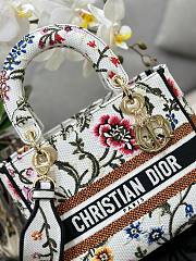 Dior lady D-lite medium black line multicolor bag - 3