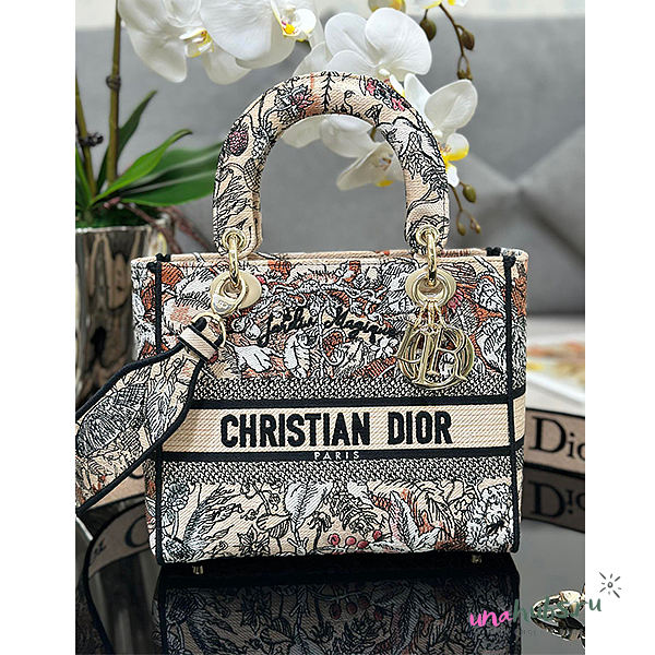 Dior Lady Medium Jardin Magique Embroidery Bag - 1