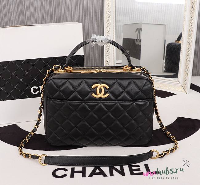 Chanel AS322 Vanity Case Lambskin Black Leather bag  - 1