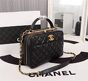 Chanel AS322 Vanity Case Lambskin Black Leather bag  - 5