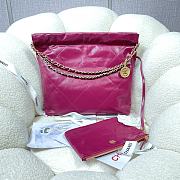 Chanel hot pink leather tote shopping medium bag - 5