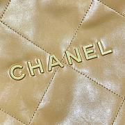 Chanel beige leather tote shopping medium bag - 2