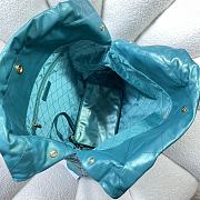 Chanel blue mint leather tote shopping large bag - 5