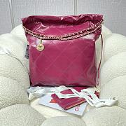 Chanel pink leather tote shopping large bag - 6