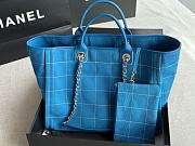 Chanel 2023 Maxi Shopping Tote Blue Bag - 4