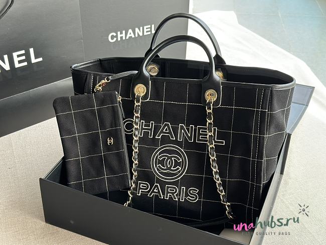 Chanel 2023 Maxi Shopping Tote Black Bag - 1