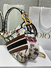 Fendi Saddle White Jardin Magique Embroidery Bag - 3