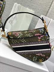 Fendi Saddle Green Jardin Magique Embroidery Bag  - 6