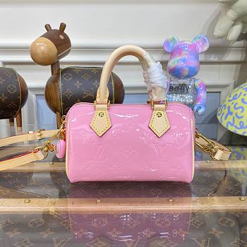Louis Vuitton Nano Speedy Mochi Pink Patent Leather M81879 Bag