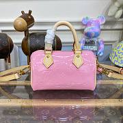 Louis Vuitton Nano Speedy Mochi Pink Patent Leather M81879 Bag - 5