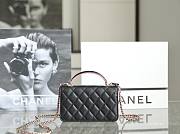 Chanel Lambskin Quilted Mini Top Handle Rectangular Flap Bag - 3