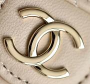 Chanel Beige Lambskin Quilted Mini Top Handle Rectangular Flap Bag - 4