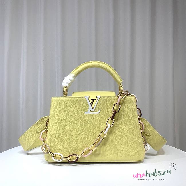 Louis Vuitton M21798 Capucines BB Yellow Leather Bag  - 1