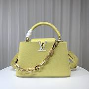 Louis Vuitton M21798 Capucines MM Yellow Leather Bag  - 1