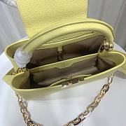 Louis Vuitton M21798 Capucines MM Yellow Leather Bag  - 5