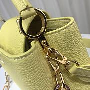 Louis Vuitton M21798 Capucines MM Yellow Leather Bag  - 6