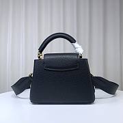 Louis Vuitton M21798 Capucines Mini Black Leather Bag - 5