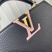 Louis Vuitton M21798 Capucines Mini Black Leather Bag - 2