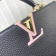 Louis Vuitton M21798 Capucines BB Black Leather Bag - 2