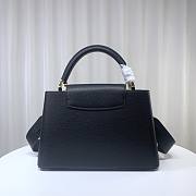 Louis Vuitton M21798 Capucines MM Black Leather Bag - 5